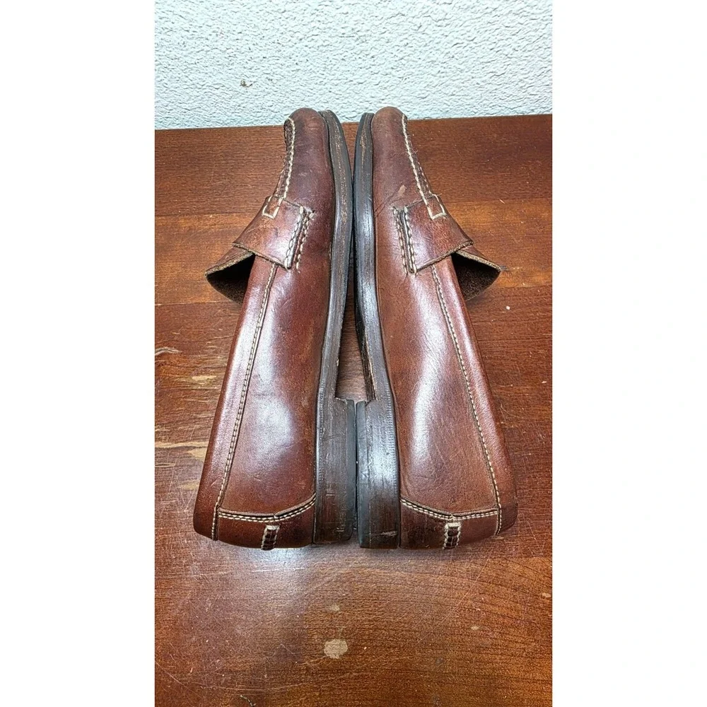 Cole Haan‎ Men Brown Leather Loafers Penny Strap Old Money Grand Core Size 10M